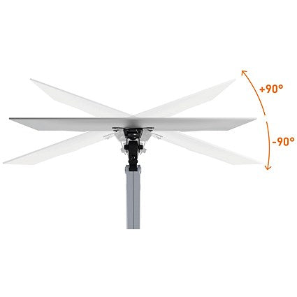 Durable Select Plus Deskclamped Single Monitor Arm, Adjustable Height and Tilt, Silver