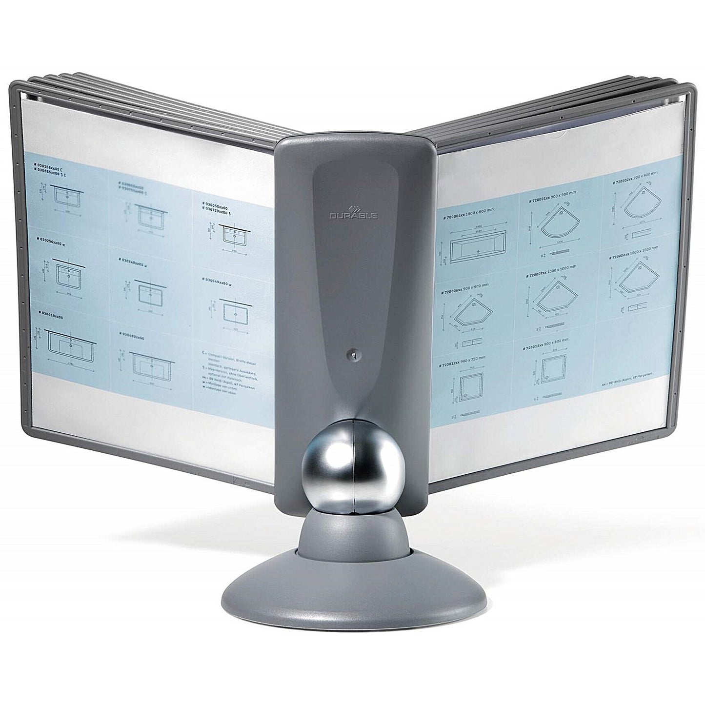 Durable Sherpa Rotating Display System, 10 Grey Panels Included