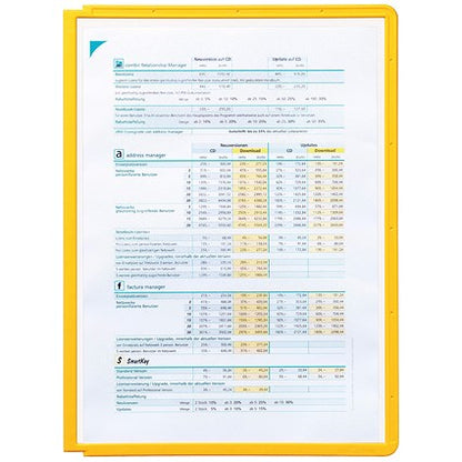 Durable Sherpa A4 Display Panel, Yellow, Pack of 5