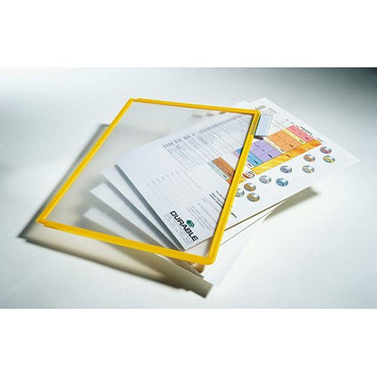 Durable Sherpa A4 Display Panel, Yellow, Pack of 5