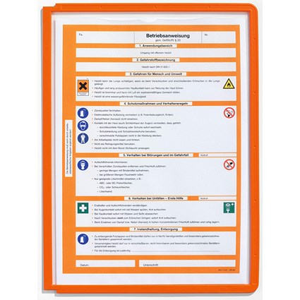 Durable Sherpa A4 Display Panel, Orange, Pack of 5