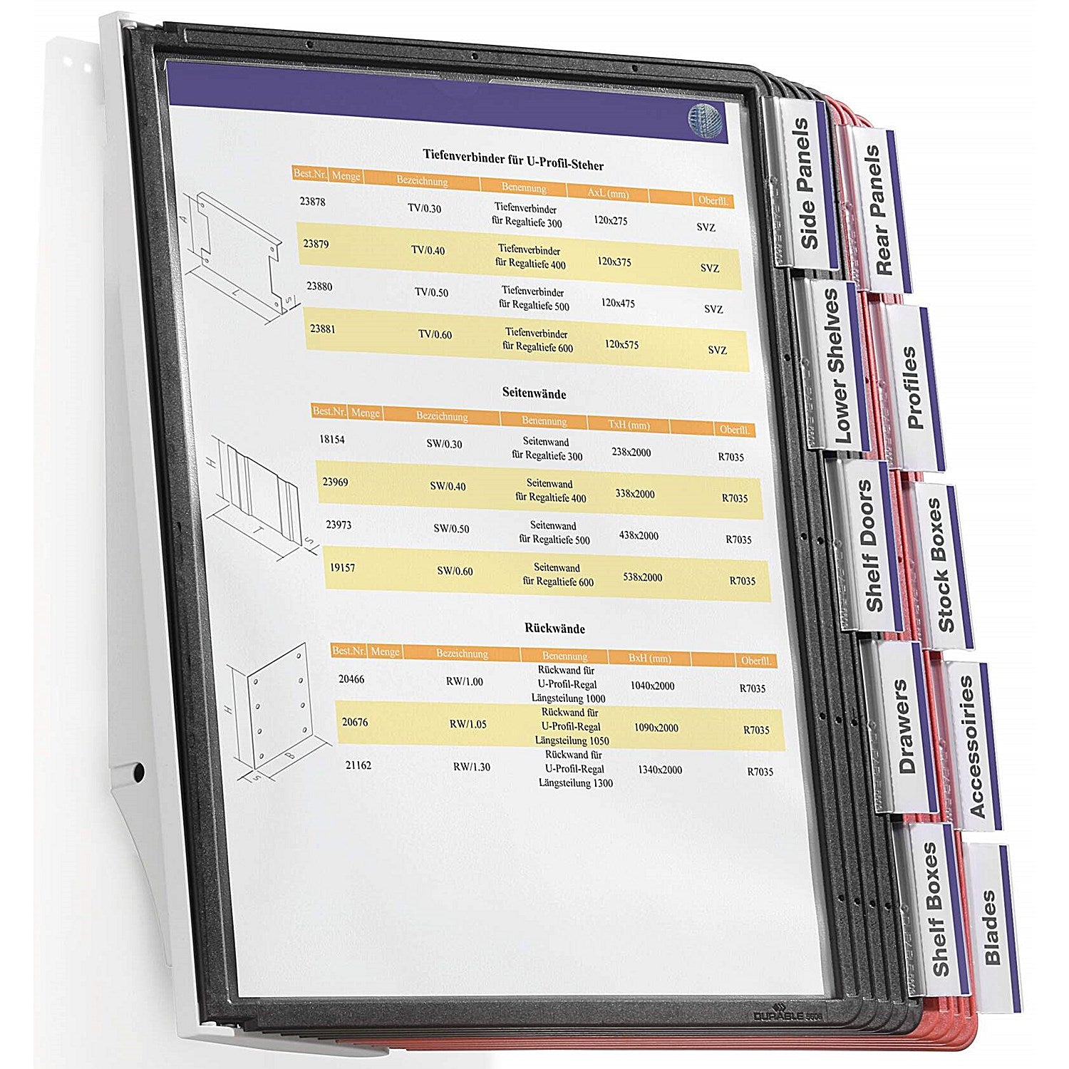 Durable Sherpa Wall Display Panel System with 10 Assorted Panels Included