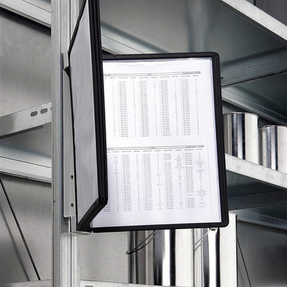 Durable Vario Magnet Wall Display Panel System, 5 Black Panels Included