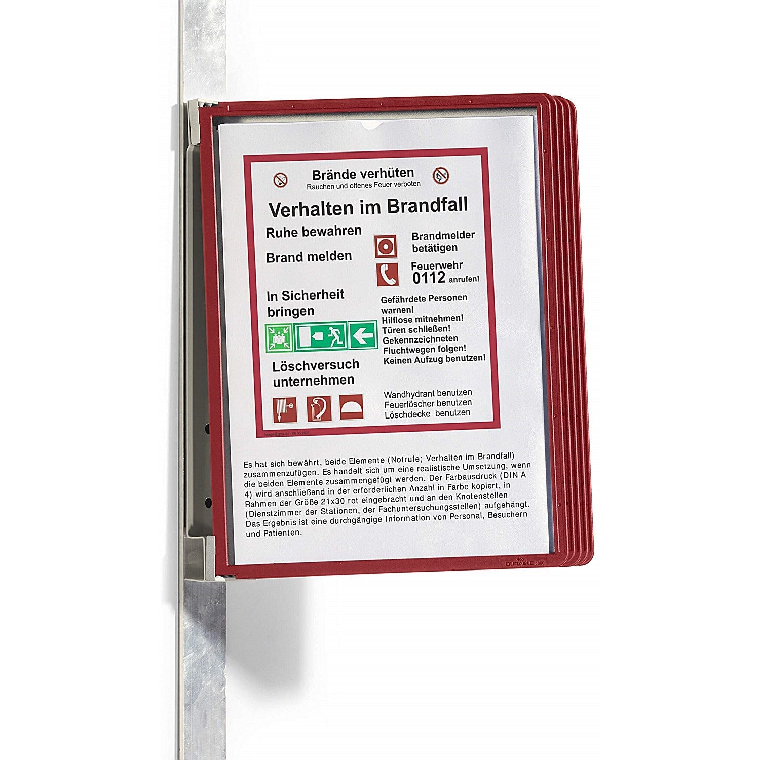 Durable Vario Magnet Wall Display Panel System, 5 Red Panels Included Easy2Order : 591403