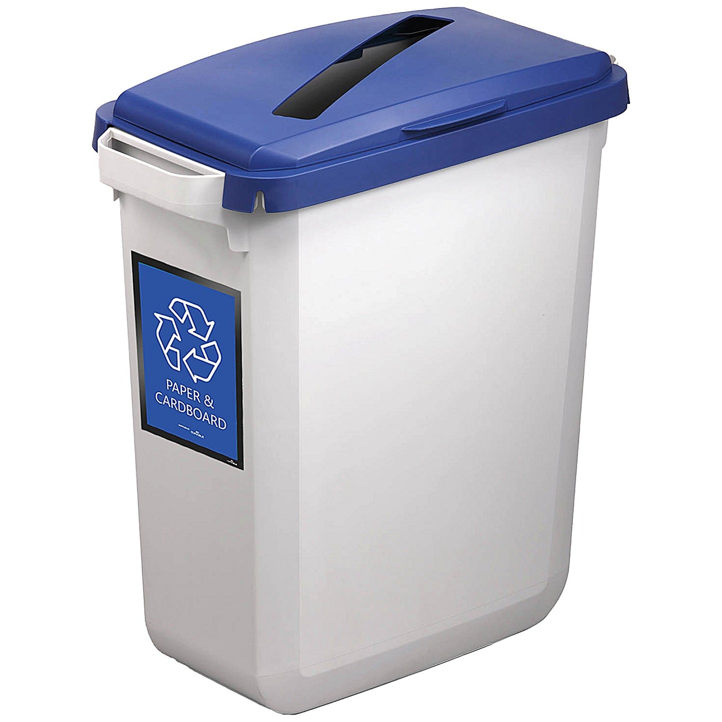 Durable Durabin Simpler Recycling Bin Bundle - Includes 4x Grey Bins, 4x Coloured Hinged Lids, 4x A5 Duraframe, 4x Trolleys & 1x Roll of Free Liners