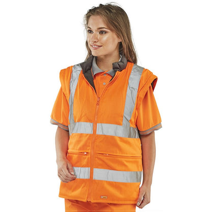 Beeswift Elsener 7 In 1 Jacket, Orange, 4XL Easy2Order : 7IN1OR4XL