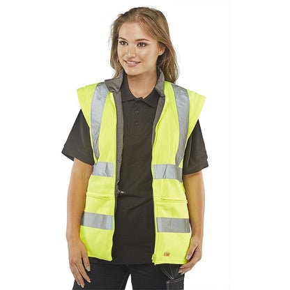 Beeswift Elsener 7 In 1 Jacket, Saturn Yellow, 2XL Easy2Order : 7IN1SYXXL