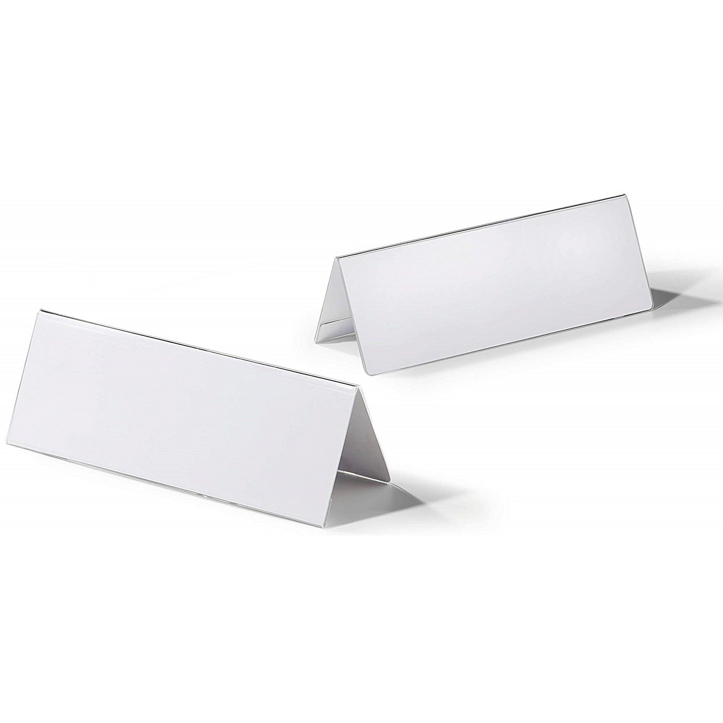 Durable Clear Acrylic Table Place Name Holders and Inserts, 105/210x297mm, Pack of 10