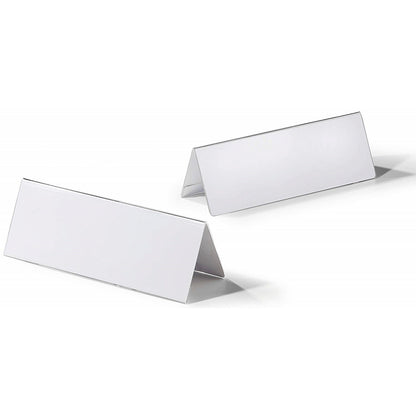 Durable Clear Acrylic Table Place Name Holders and Inserts, 105/210x297mm, Pack of 10
