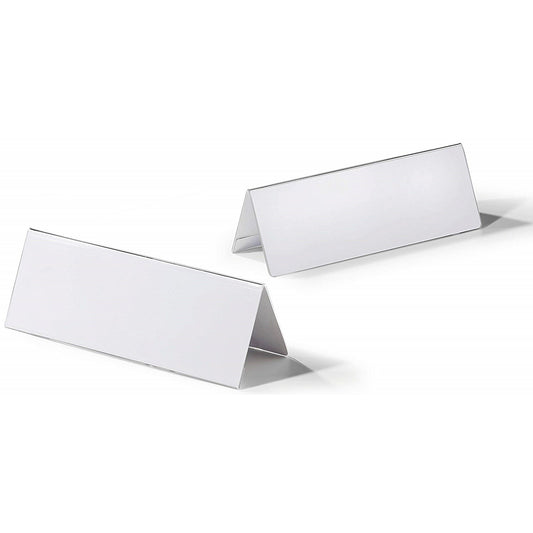 Durable Clear Acrylic Table Place Name Holders and Inserts, 105/210x297mm, Pack of 10