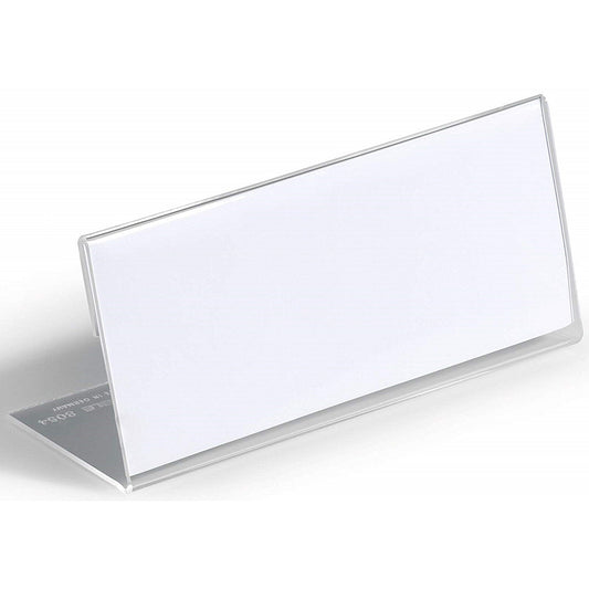 Durable Table Place Name Holder, 61x150mm, Clear, Pack of 10 Easy2Order : 805419