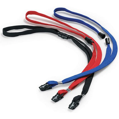 Durable Soft Neck Lanyards with Clip and Safety Release, Blue, Pack of 10
