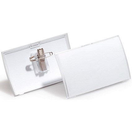 Durable Name Badge, Click Fold, With Combi Clip, 54x90mm, Pack of 25
