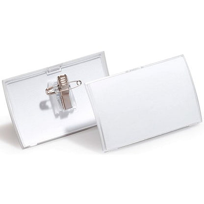 Durable Name Badge, Click Fold, With Combi Clip, 54x90mm, Pack of 25