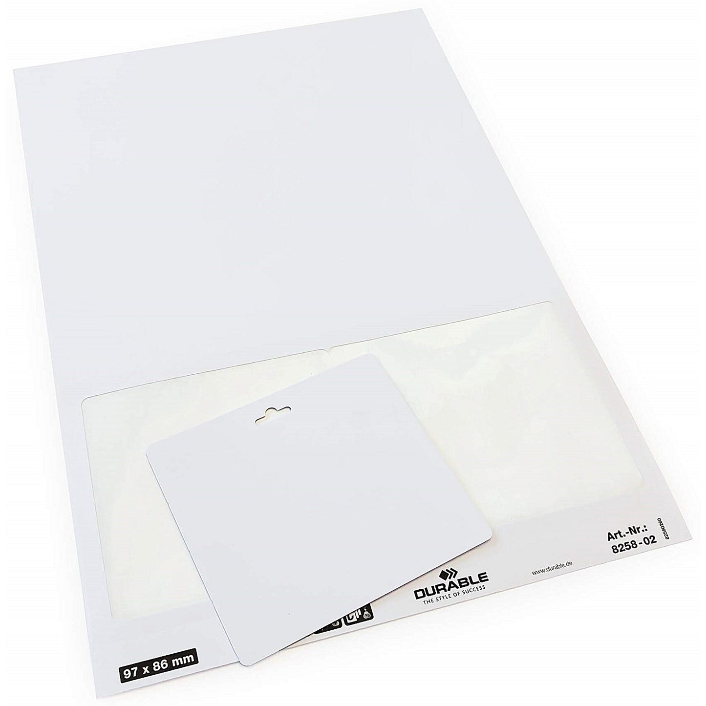 Durable Name Badge ID Card Holders Foldable A4 Printable Sheets, Pack of 100