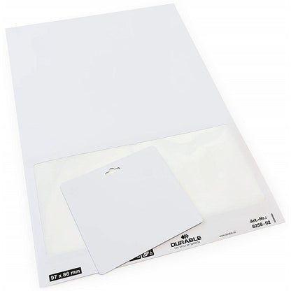 Durable Name Badge ID Card Holders Foldable A4 Printable Sheets, Pack of 100