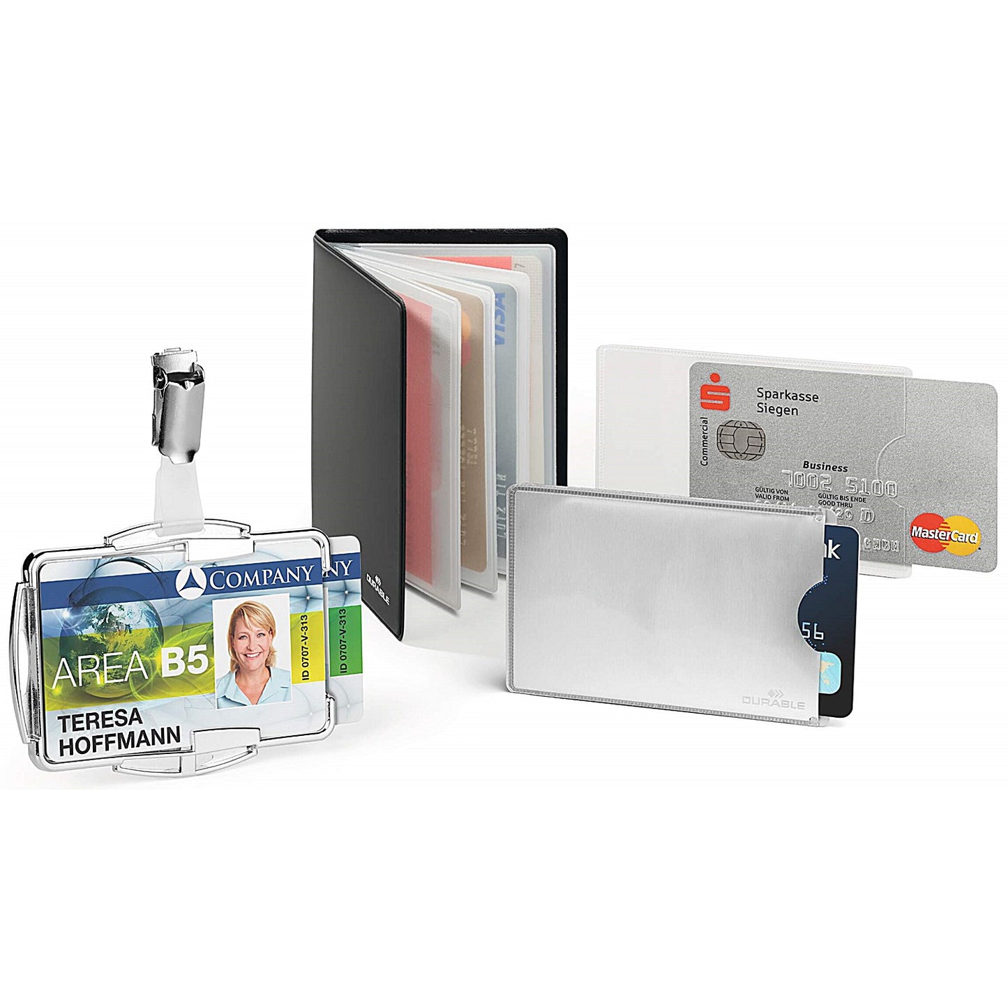 Durable Certified RFID Secure Credit Card Wallet Sleeve, Silver, Pack of 10
