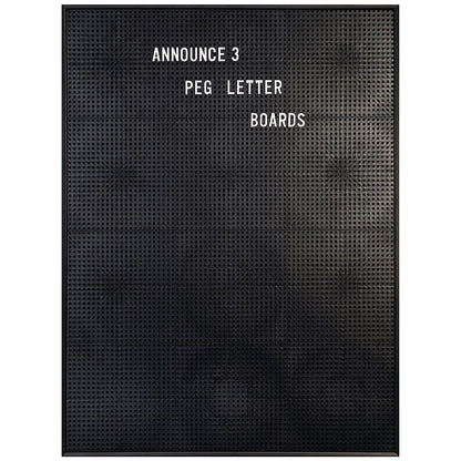 Announce Peg Letter Board, 463x615mm, Black