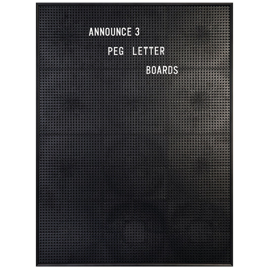 Announce Peg Letter Board, 463x615mm, Black