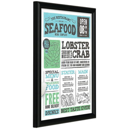 Announce 15mm Snap Frame A5 with Mitred Corners Black Frame