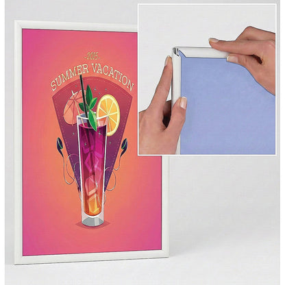 Announce 15mm Snap Frame A4 with Mitred Corners White Frame