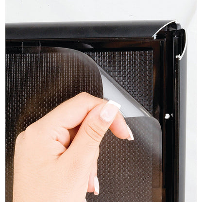 Announce Freestanding 25mm A4 Optiframe Safety Corners Black Easy2Order : AA10596