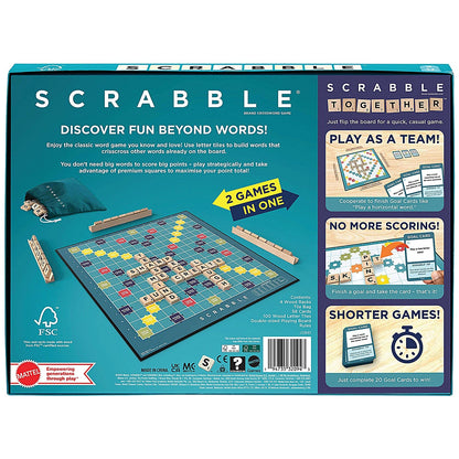 Mattel Scrabble Original Refresh 2 Games in 1
