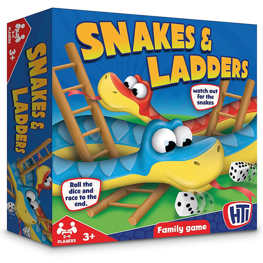 HTI Snakes and Ladders Traditional Family Board Game Easy2Order : ABG43251