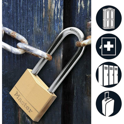 Master Lock 30mm Solid Brass Padlock 64mm Shackle