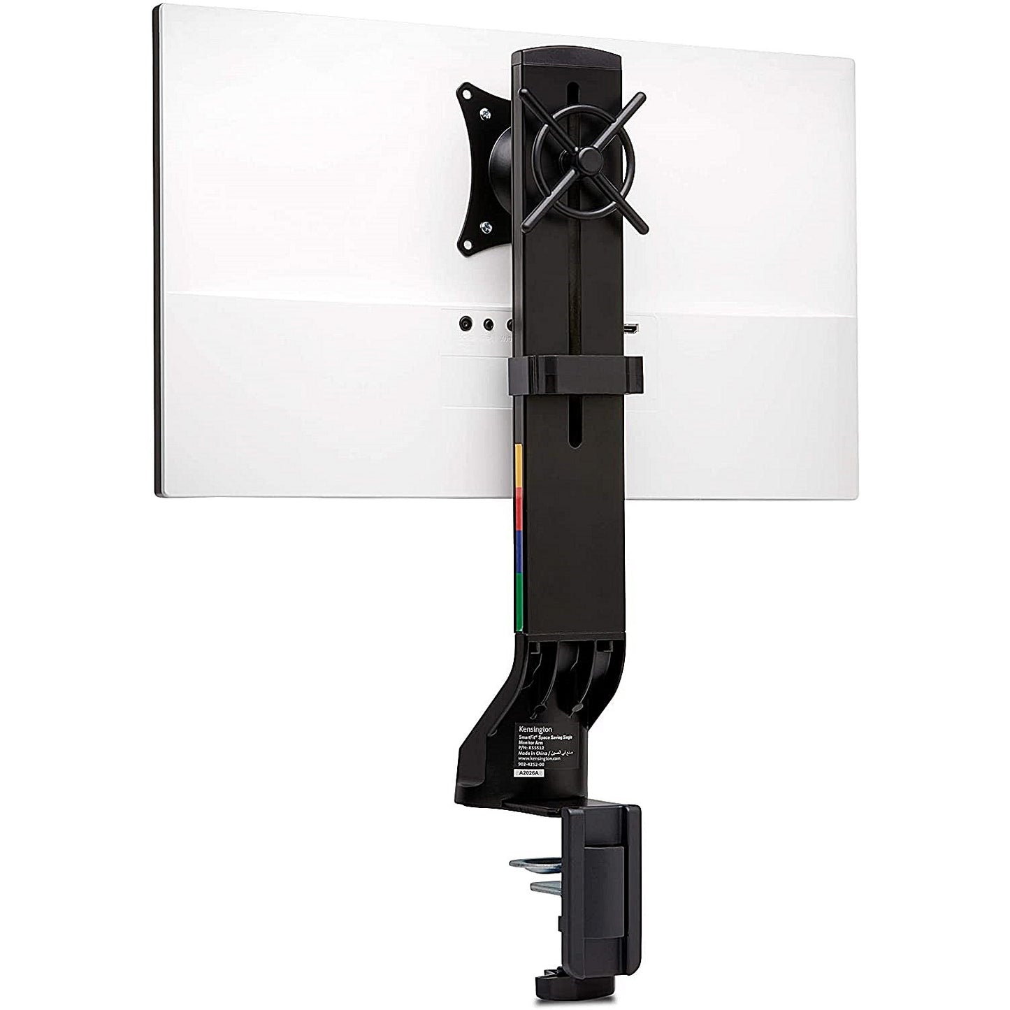 Kensington Smartfit Space Saving Deskclamped Single Monitor Arm, Adjustable Height, Black