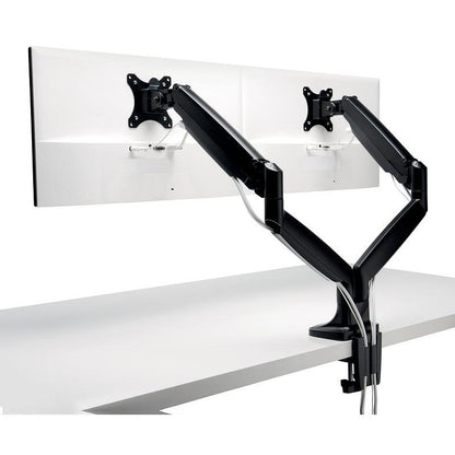 Kensington SmartFit One-Touch Deskclamped Dual Monitor Arm, Adjustable Height, Black