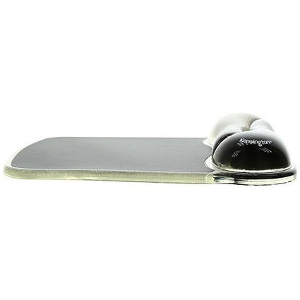 Kensington Duo Gel Wave Mouse Mat, With Wrist Rest, Black and Grey
