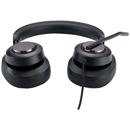 Kensington H2000 Universal Over Ear Wired Headset, USB-C, Black