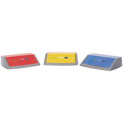 Addis Grey 60 Litre Recycling Bin Kit Base, 60 Litre, Grey, Pack of 3