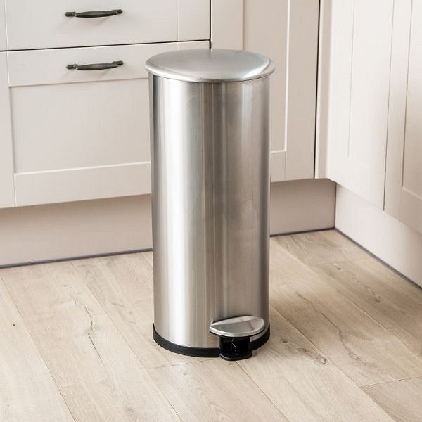 Addis Pedal Bin, Cushion Close, 30 Litre, Stainless Steel