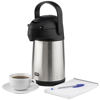 Addis Chrome President Pump Pot Vacuum Jug, 2 Litres