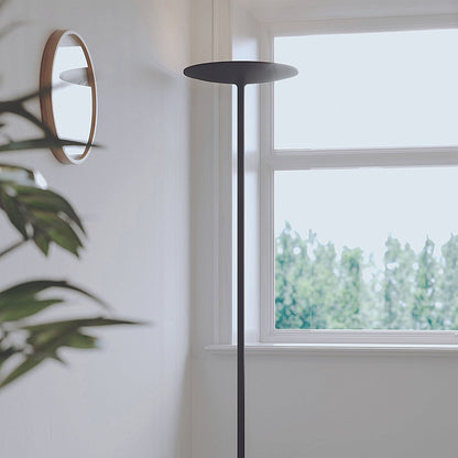 Alba Slim LED Floor Lamp, Round Head, 3000 Lumens, 30W, Black