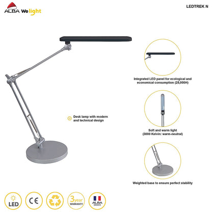 Alba Trek LED Desk Lamp Black
