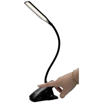 Alba LED Wireless Desk Lamp with Desk Top Clamp, Black