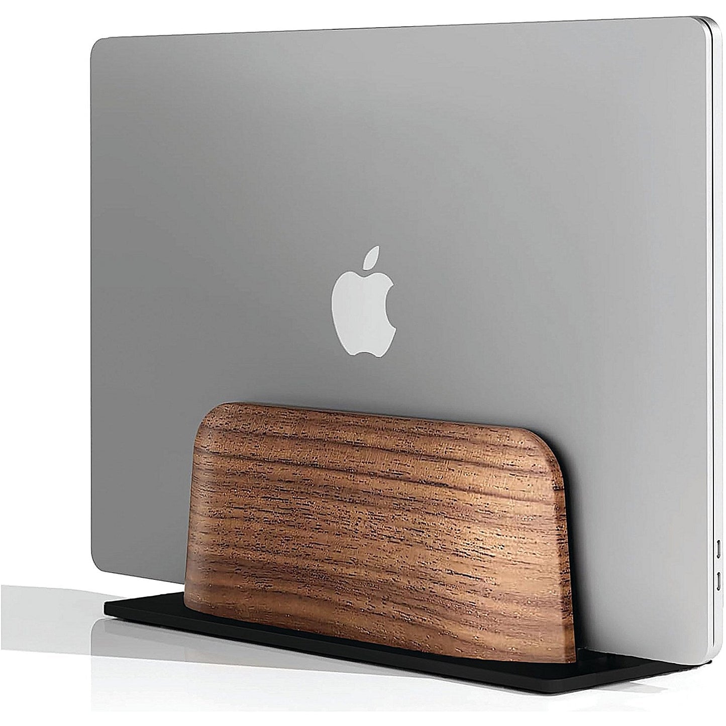 Alba Vertical Computer Stand Aluminium/Walnut