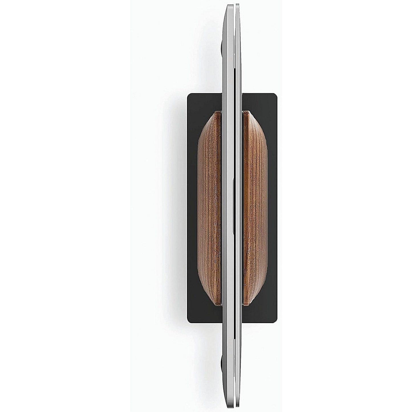 Alba Vertical Computer Stand Aluminium/Walnut