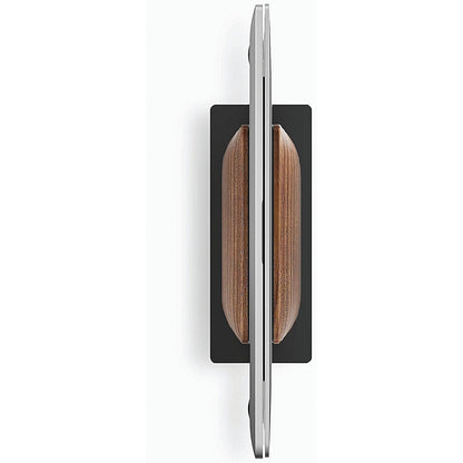 Alba Vertical Computer Stand Aluminium/Walnut