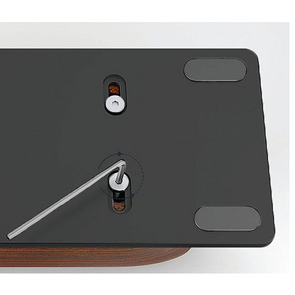 Alba Vertical Computer Stand Aluminium/Walnut