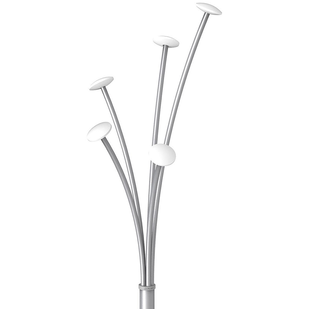 Alba Festival High Capacity Coat Stand with Umbrella Holder, 350x350x1870mm, Silver/White