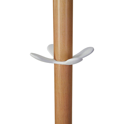 Alba Coat Stand 350x350x1750mm Beech/White