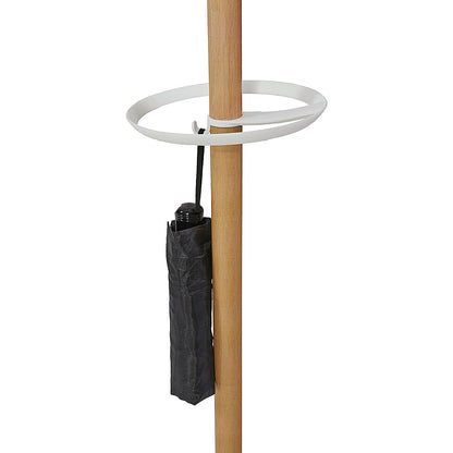Alba Coat Stand 350x350x1750mm Beech/White