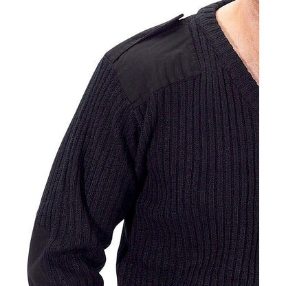 Beeswift Acrylic Mod V-Neck Sweater, Black, Small Easy2Order : AMODVBLS