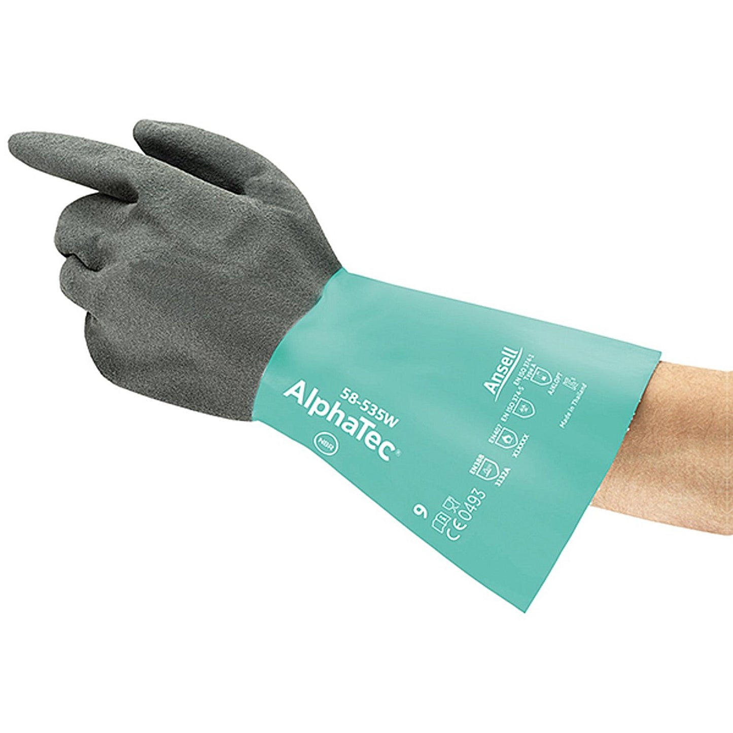 Ansell Alphatec 58-53W Gloves, Size 08 Medium
