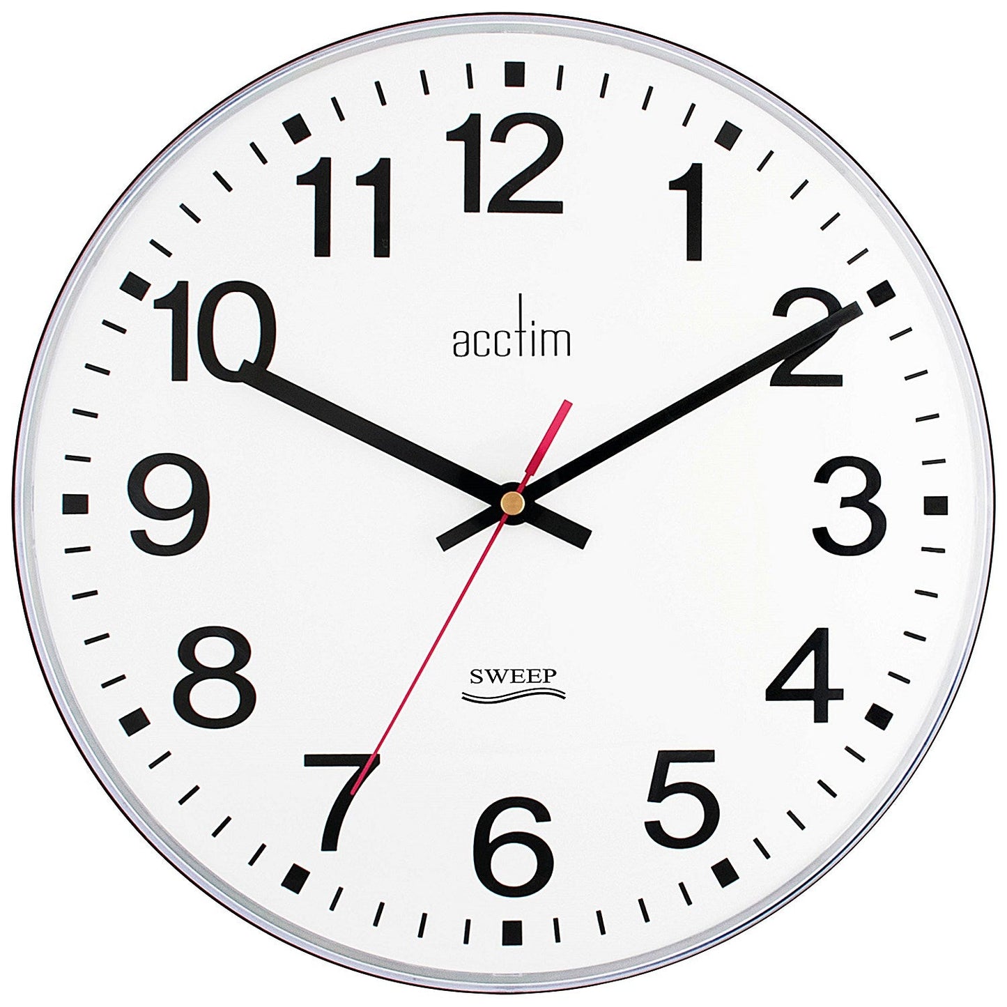 Acctim Clarkenwell Wall Clock Silent Non-Ticking 300mm Diameter White Easy2Order : ANG22233