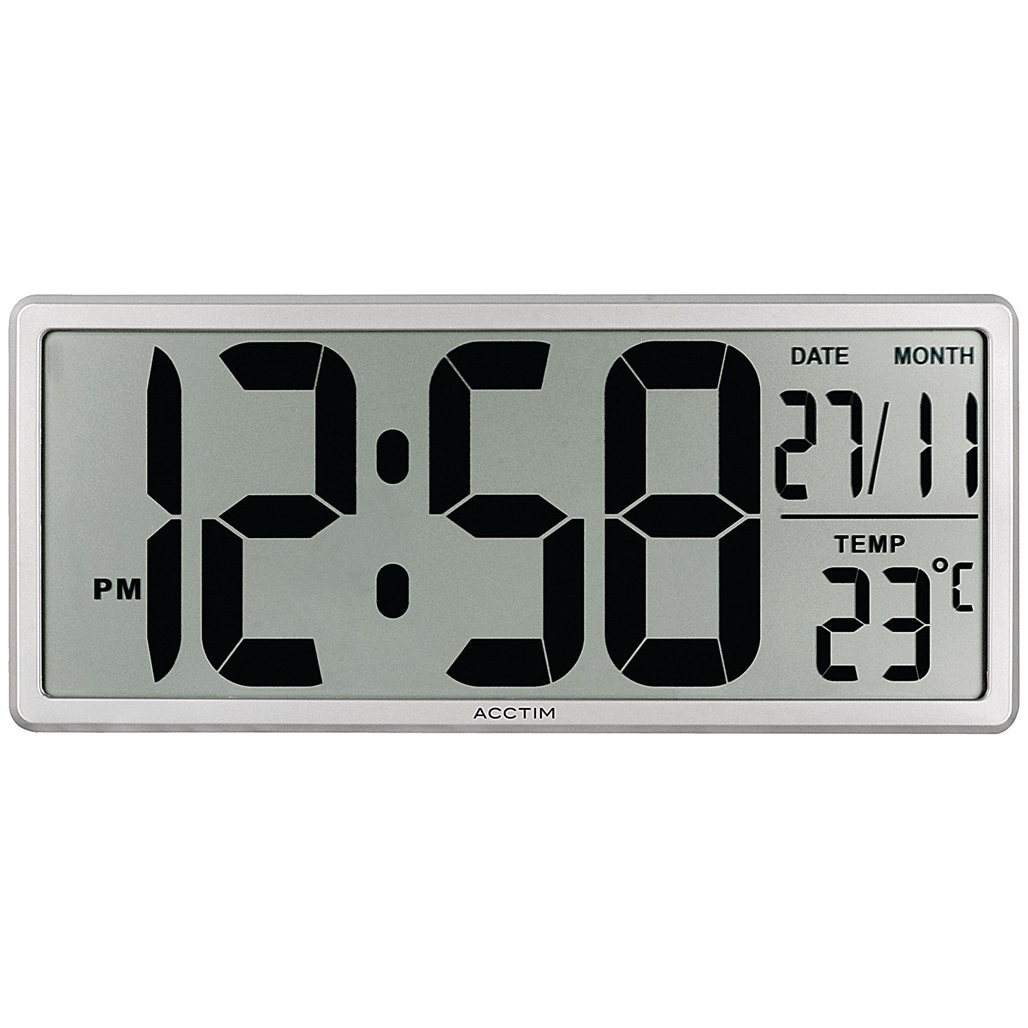 Acctim Date Keeper Jumbo LCD Wall/Desk Clock with Autoset Easy2Order : ANG22357